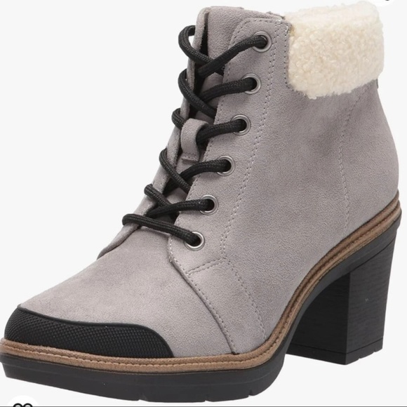 Dr.Scholl's | For The Love | Lug Hiker Soft Grey Sustainable Zip Boots Size 8.5 - Picture 1 of 11